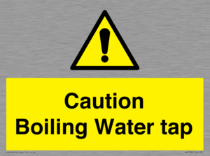 Caution Boiling Water Tap